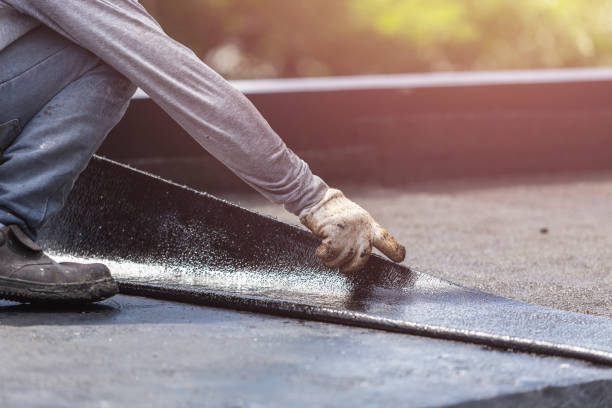 Professional Exterior Waterproofing technician working in Linden, MI